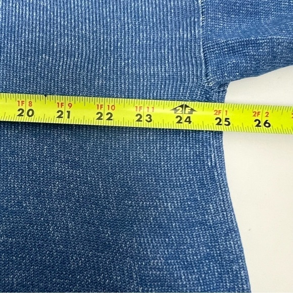 Chico’s Women’s Pullover Sweater Sz 3=Large Sz 16 Color Blue Stretch Cuff Sleeve - Picture 10 of 12